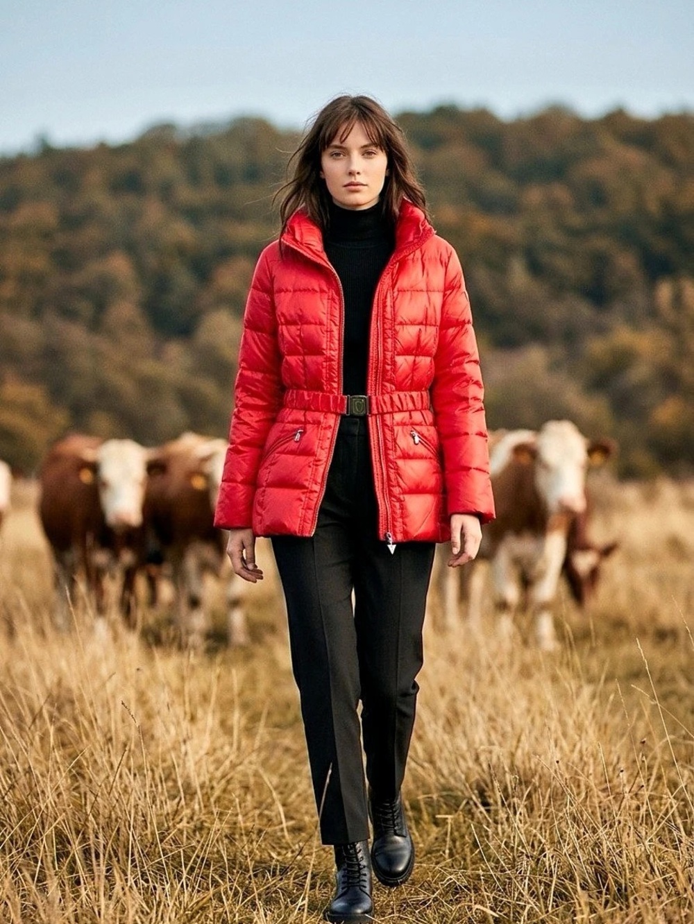 GUESS Women's light Red Puffer Jacket Size L